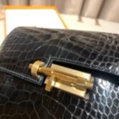 wholesale quality hermes verrou 17 shiny allligator noir ghw